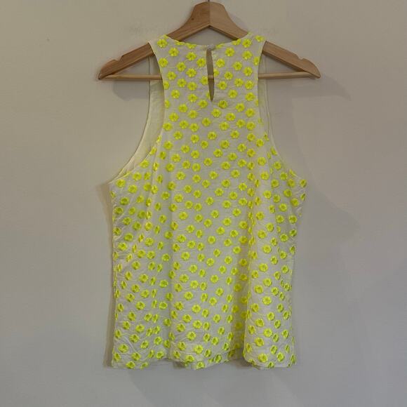 Women's J. Crew Sleeveless Blouse sz 10 Embroidered details - Picture 5 of 6
